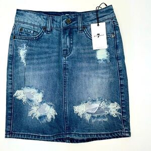 🔥 7 for all mankind kids girls  jeans skirt Sz 8 New